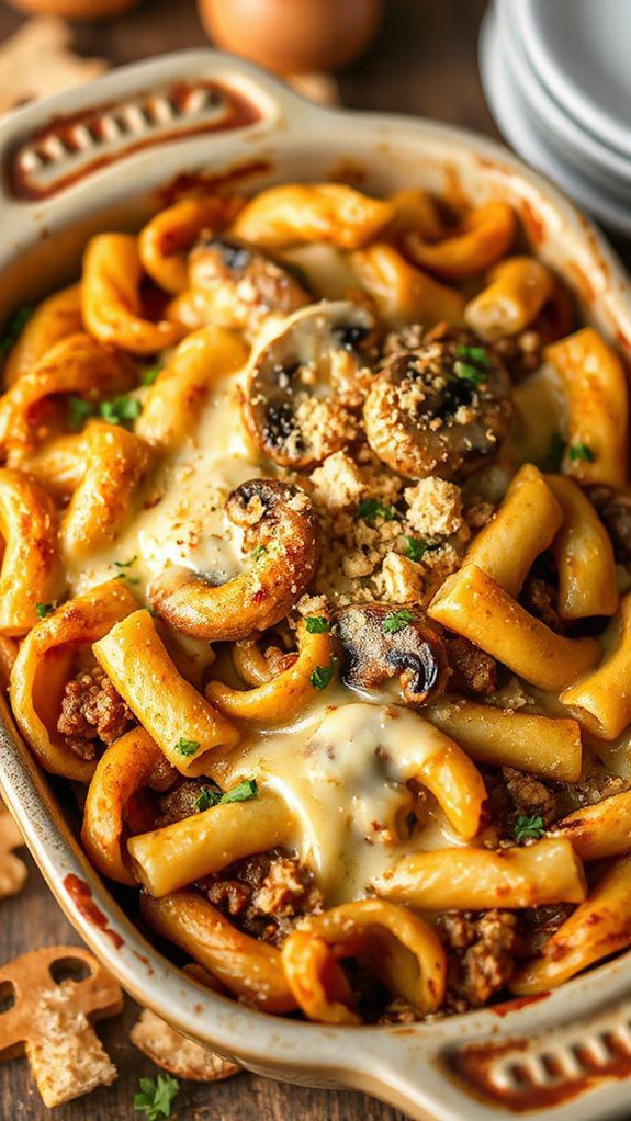 mushroom swiss hamburger dish mushroom swiss hamburger dish