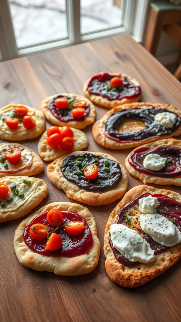 nordic flatbreads with toppings