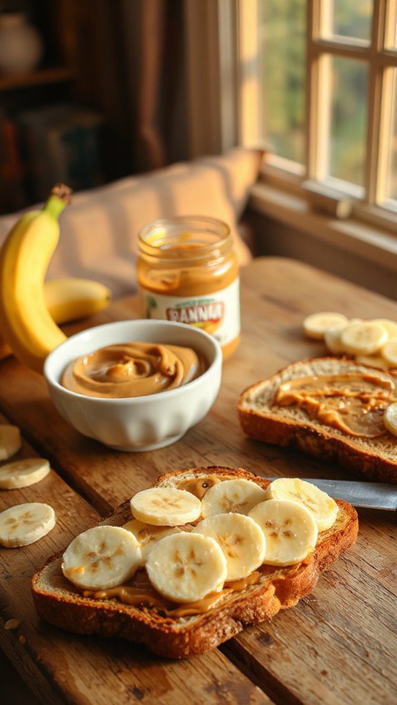 nutritious banana peanut toast