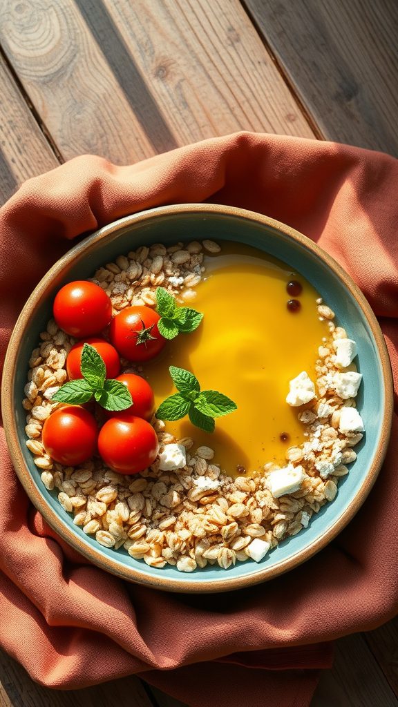 nutritious mediterranean breakfast bowl