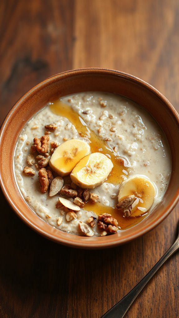 nutritious oatmeal with toppings