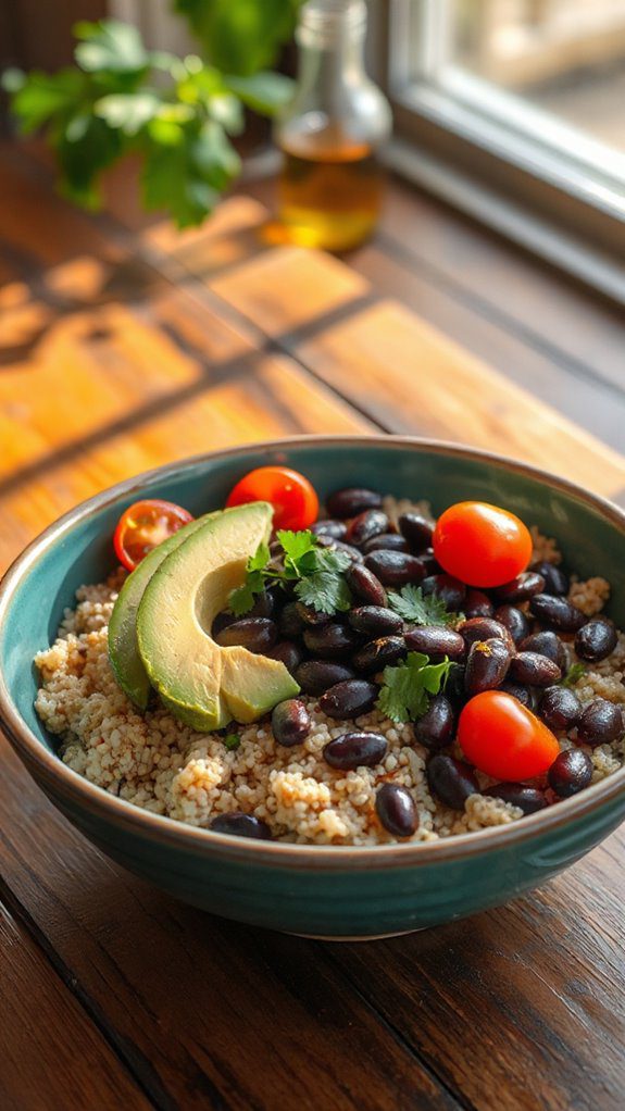 nutritious quinoa black bean dish
