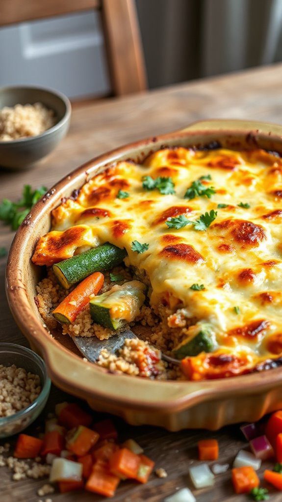 nutritious quinoa cheese bake