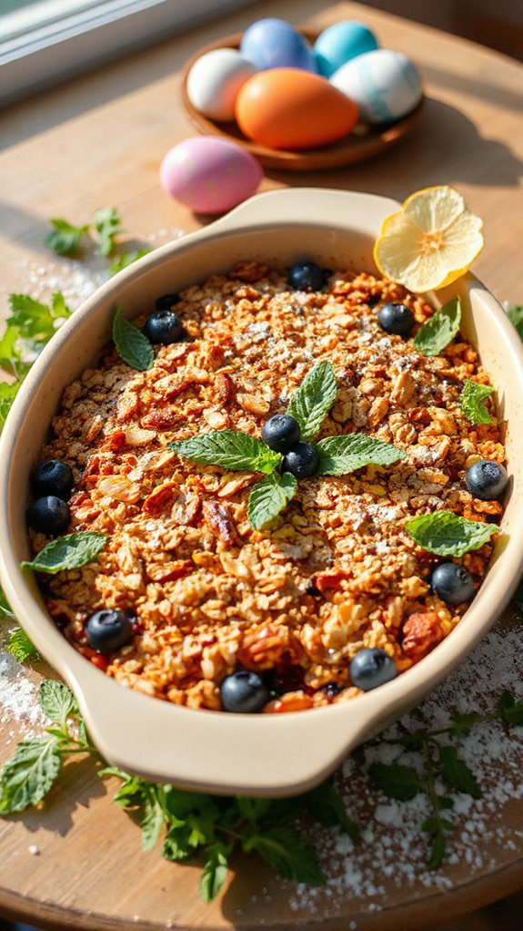 nutty granola breakfast bake
