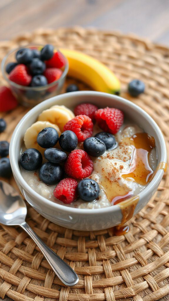 oatmeal topped with berries