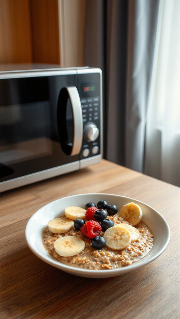 oatmeal topped with fruits oatmeal topped with fruits