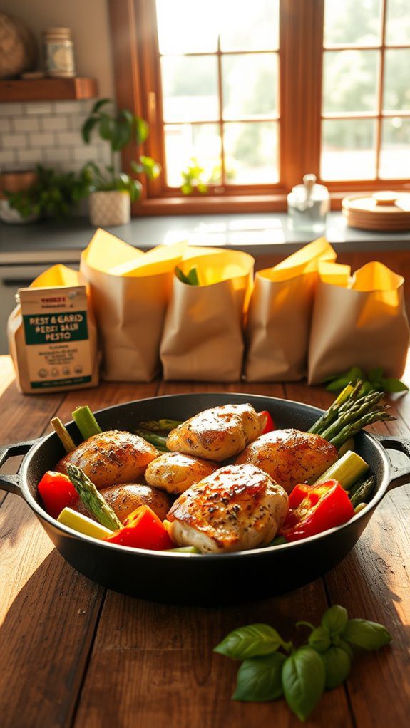 one pan chicken and vegetables