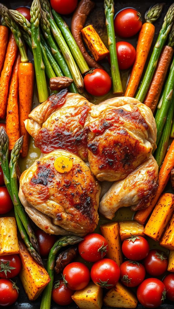 one pan chicken with vegetables one pan chicken with vegetables