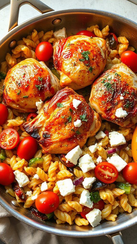 one pan greek chicken dish