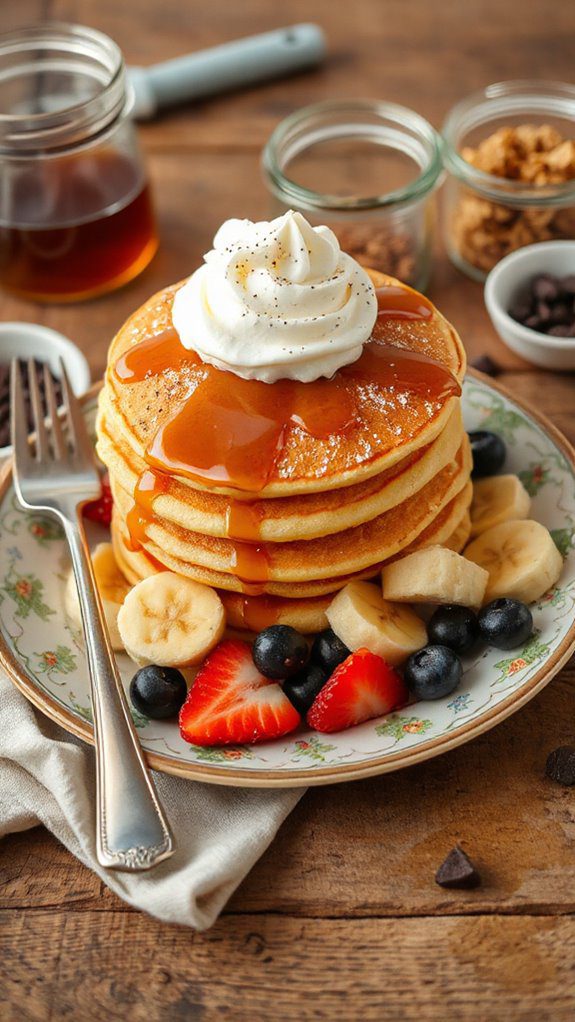 pancakes and eggs dinner