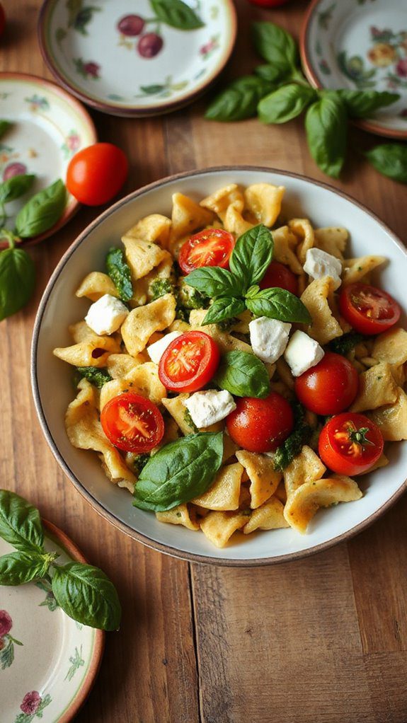 pasta with caprese pesto pasta with caprese pesto