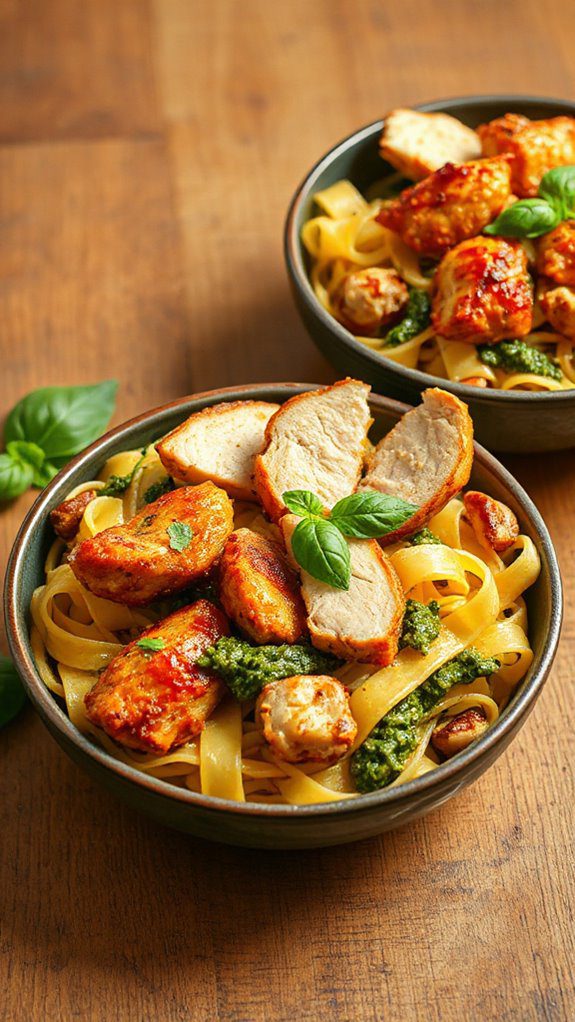 pasta with chicken and veggies