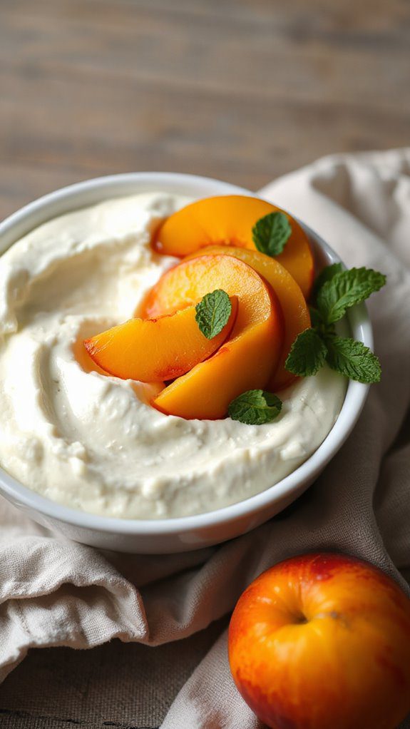 peach topped cottage cheese peach topped cottage cheese