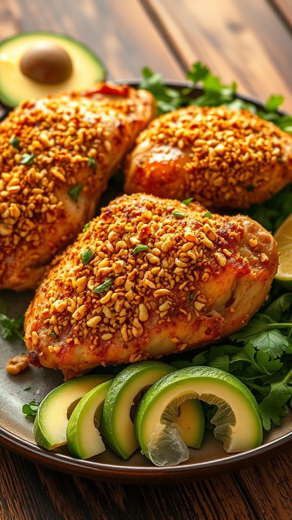 peanut crusted chicken thighs recipe