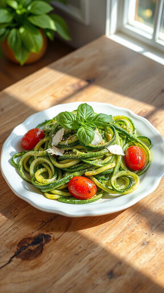 pesto zucchini noodles recipe