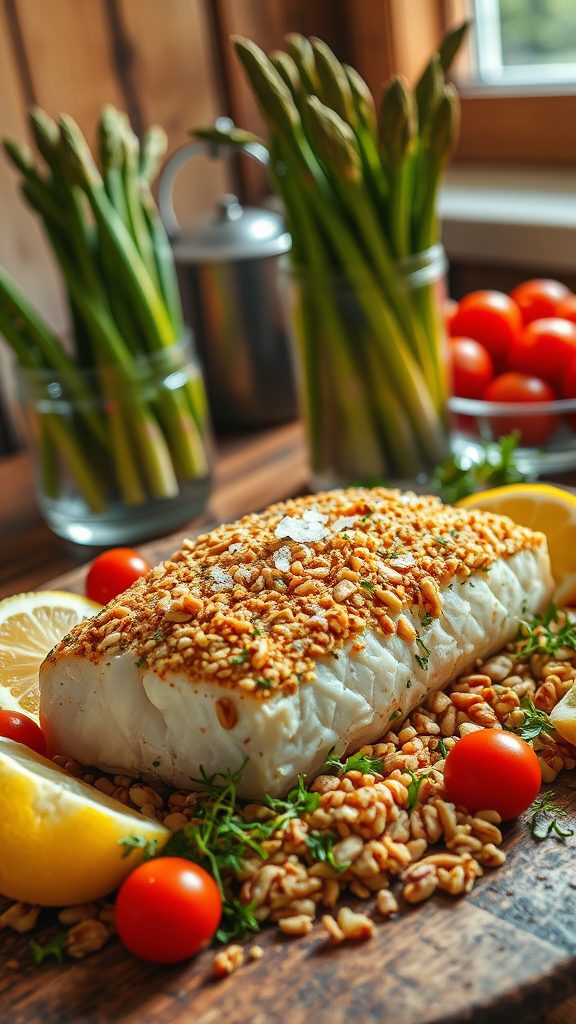 pine nut crusted fish recipe