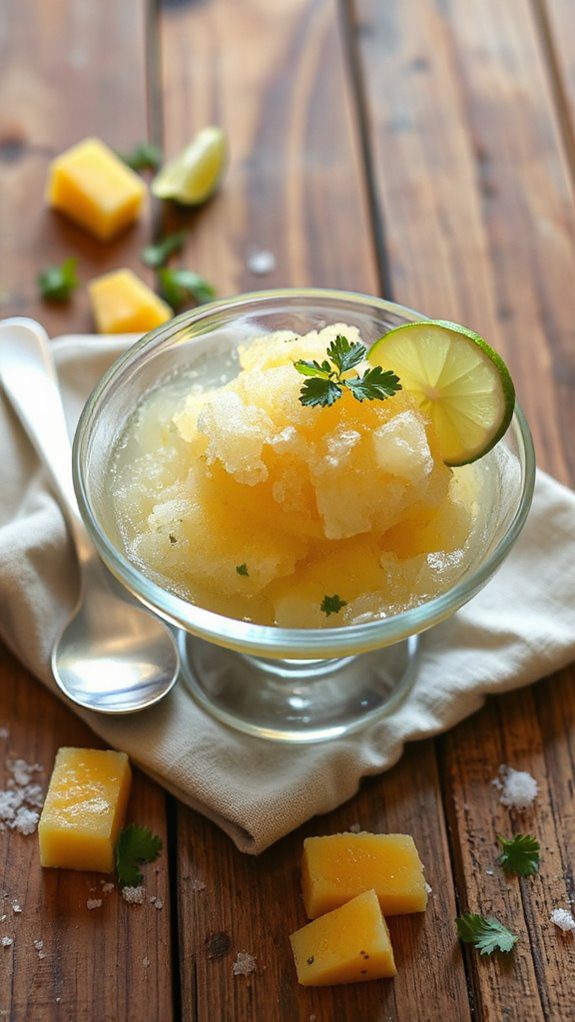 pineapple cilantro frozen treat