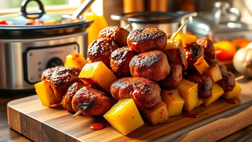 pineapple hamburger skewers recipe