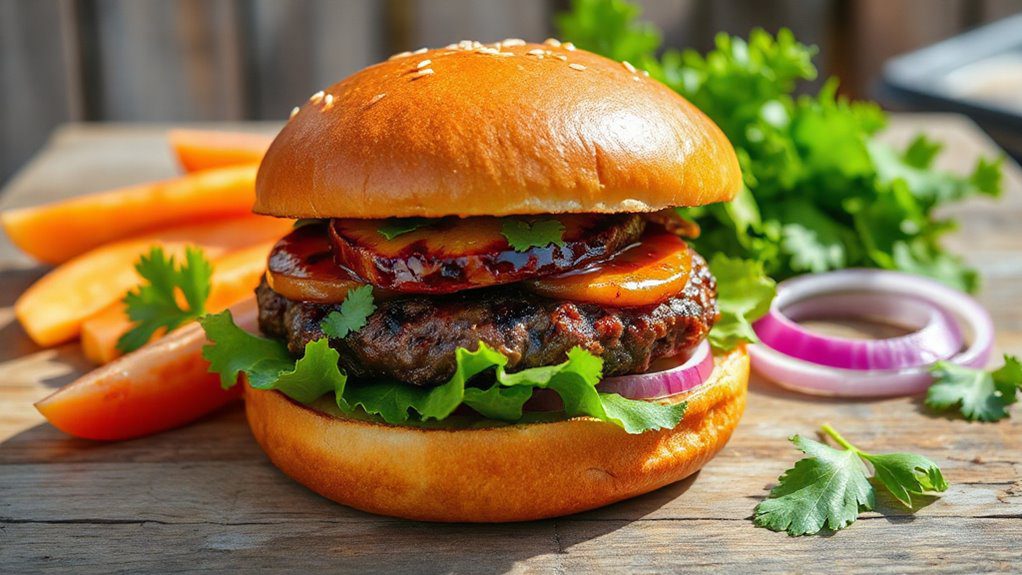pineapple topped teriyaki burger