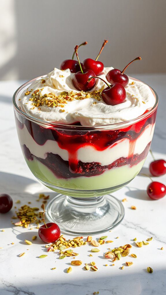 pistachio cherry dessert layers