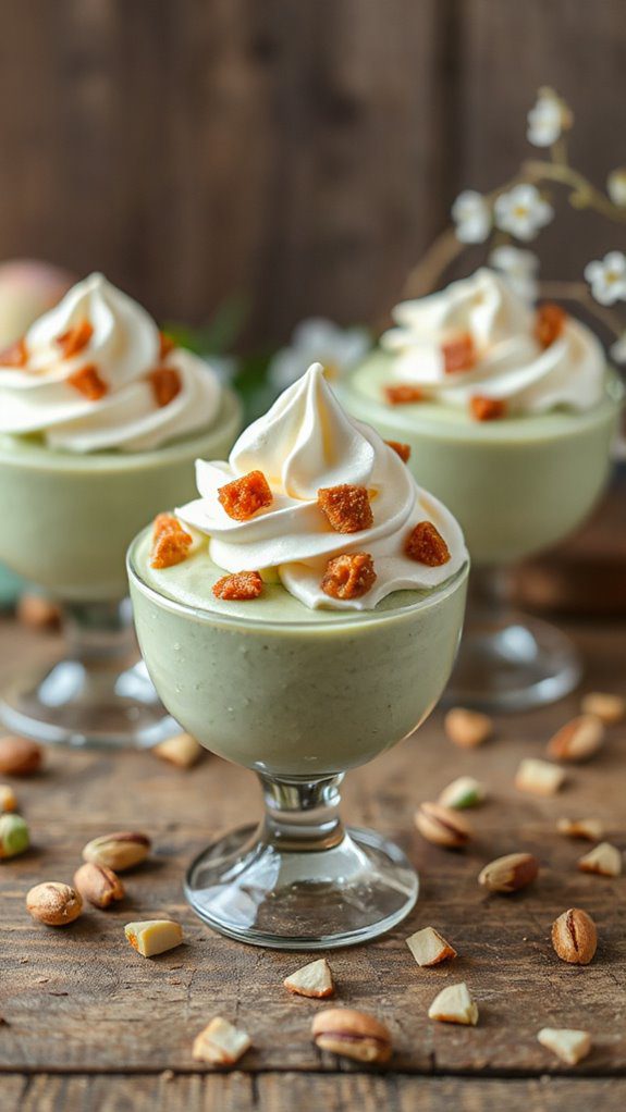pistachio flavored creamy dessert