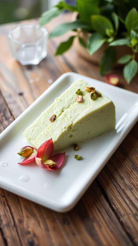 pistachio rose water dessert