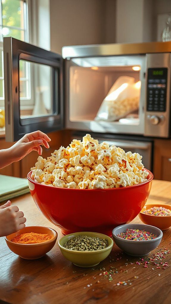 popcorn cooked in microwave popcorn cooked in microwave