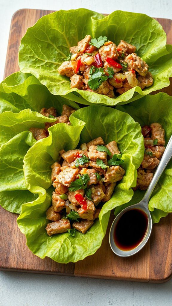 pork filled lettuce wraps pork filled lettuce wraps
