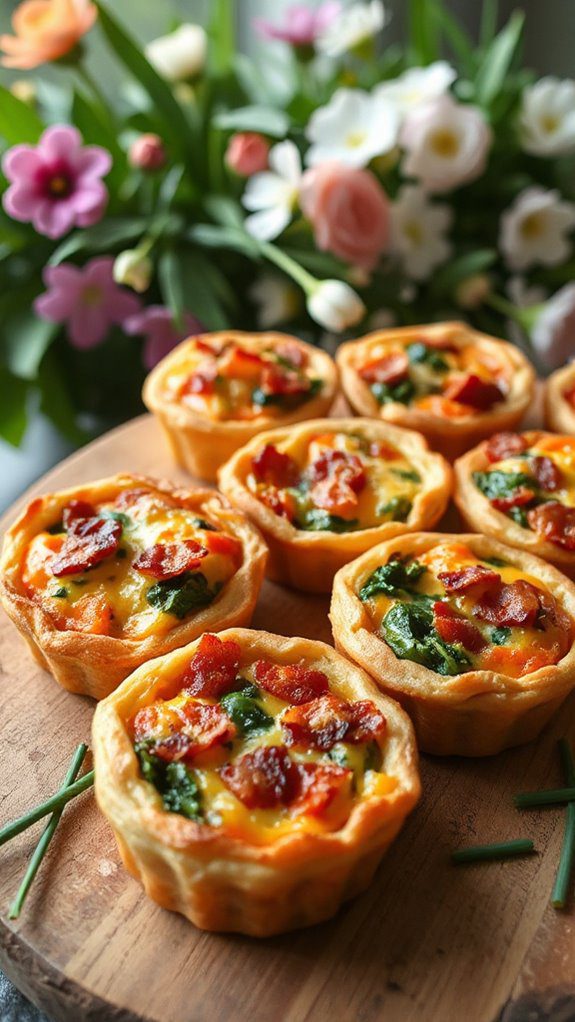 puff pastry mini quiches