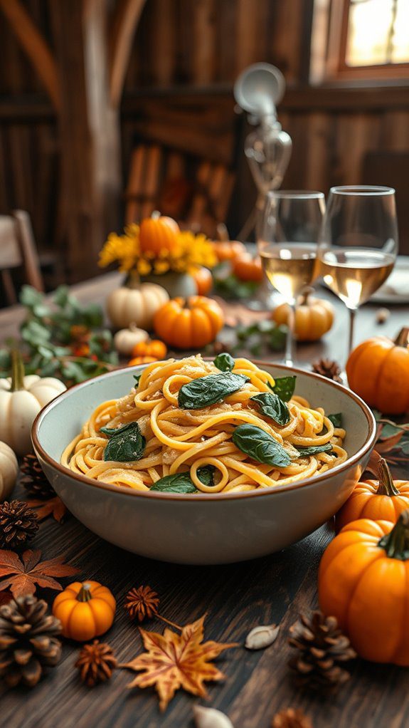 pumpkin spinach creamy pasta pumpkin spinach creamy pasta