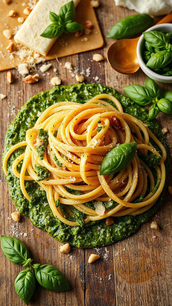 quick and easy pesto pasta
