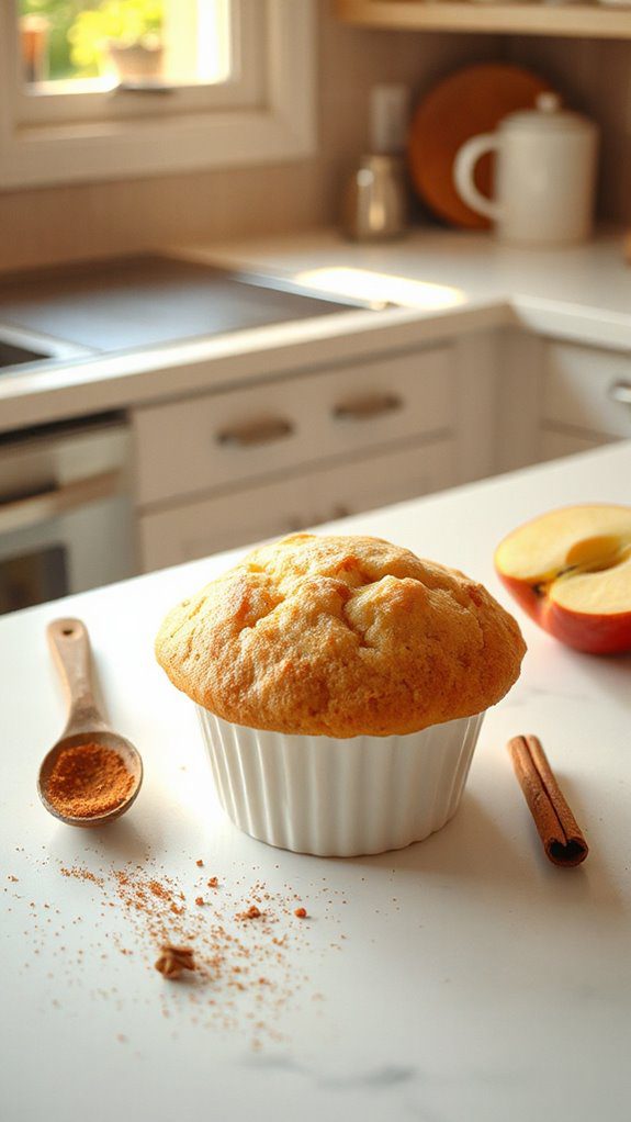 quick apple cinnamon muffin