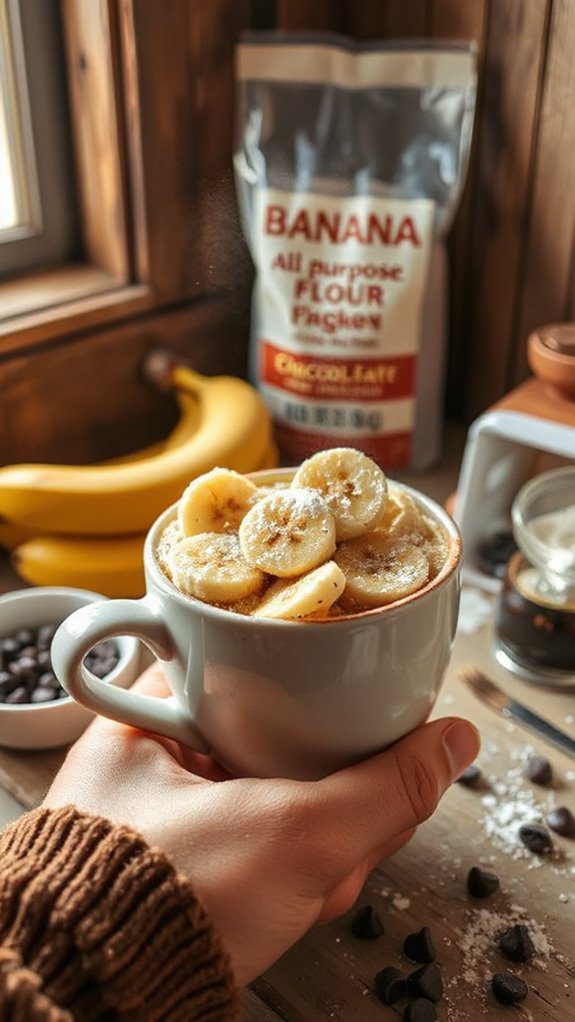 quick banana mug cake