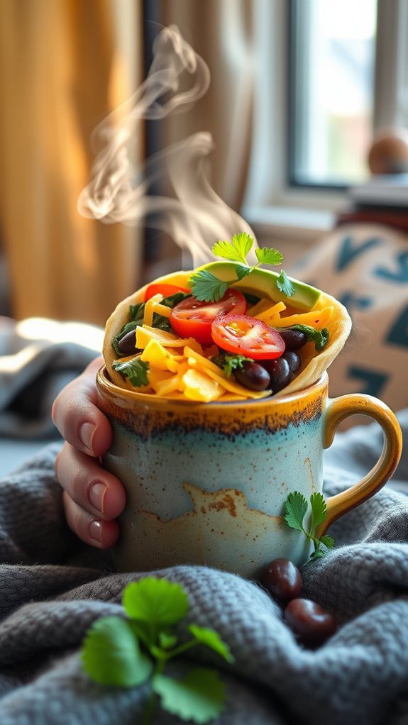 quick breakfast in mug