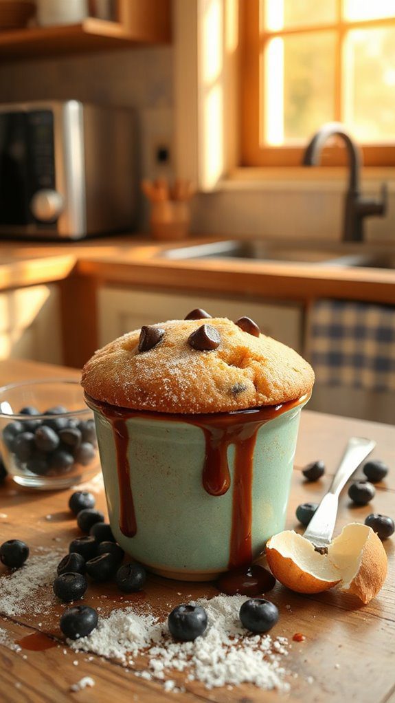 quick chocolate chip muffin