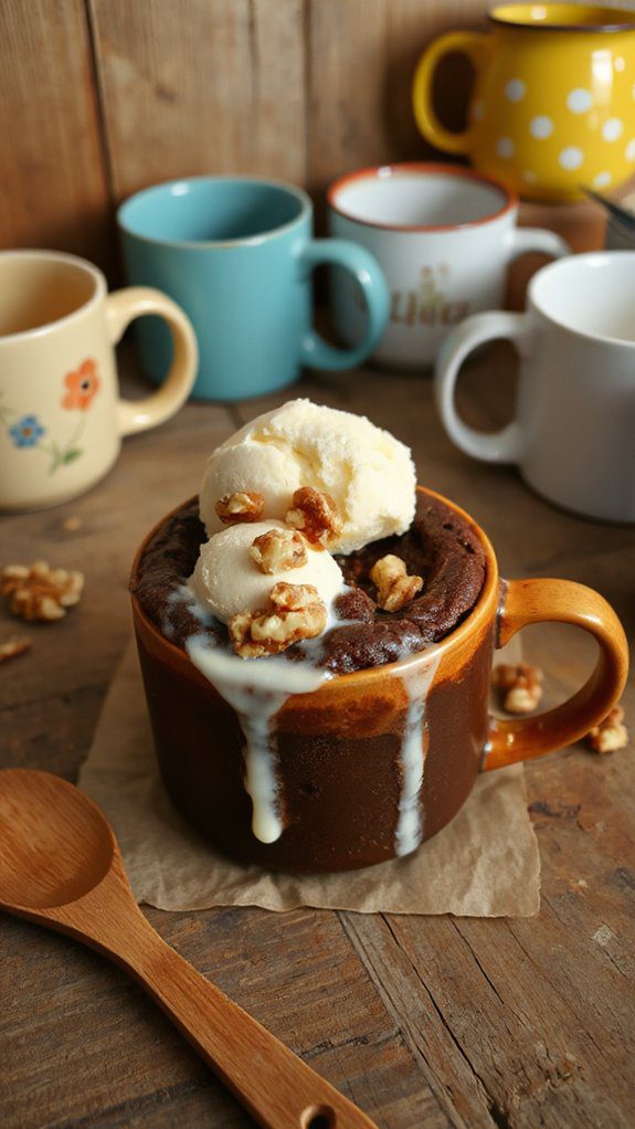 quick microwave brownie treat