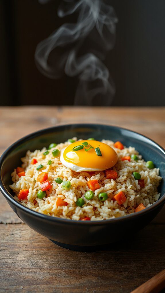 quick microwave egg fried rice quick microwave egg fried rice