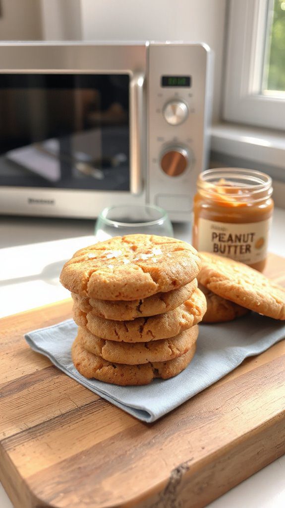 quick microwave peanut butter cookies