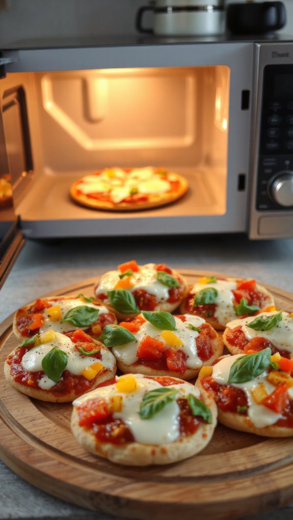 quick microwave pita pizzas