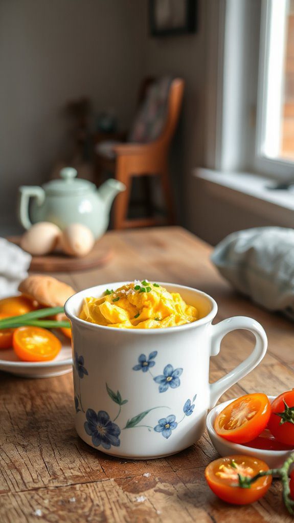 quick microwave scrambled eggs