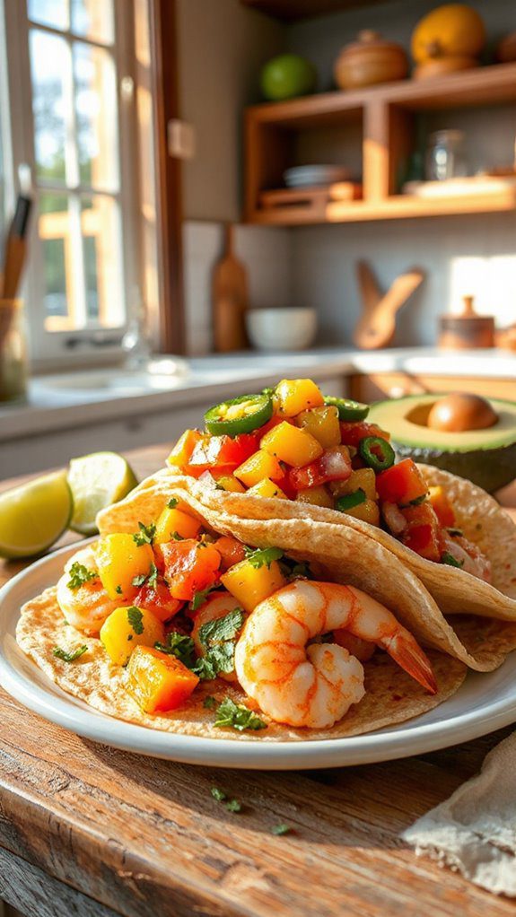 quick tacos with salsa