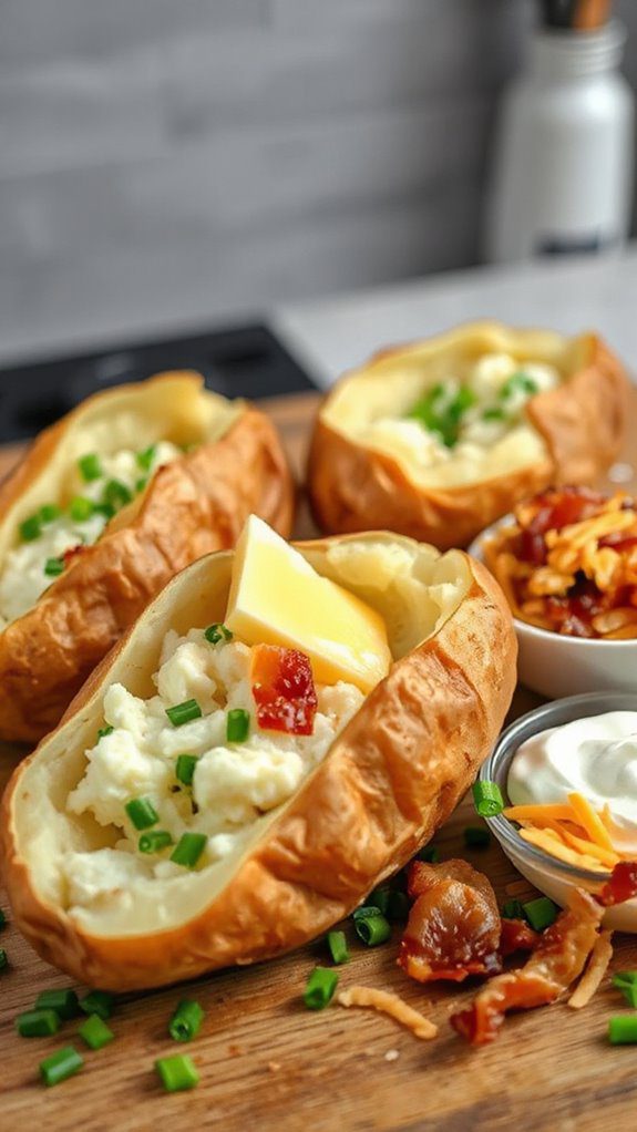 quickly cooked baked potatoes