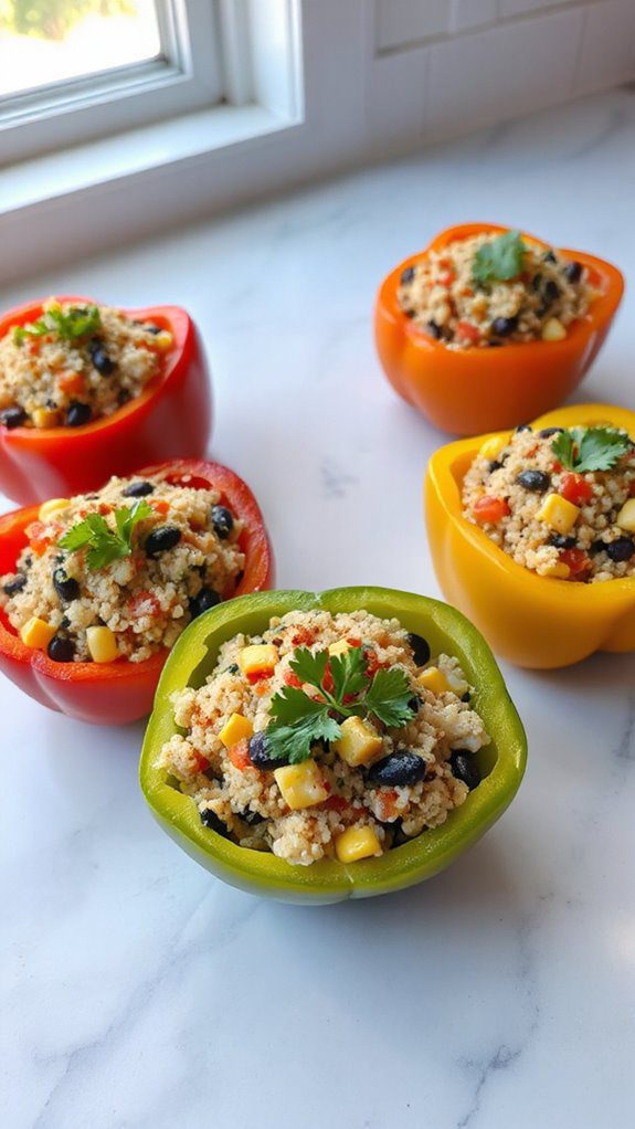 quinoa and black bean stuffed quinoa and black bean stuffed