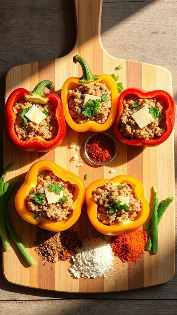 quinoa and turkey stuffed peppers quinoa and turkey stuffed peppers