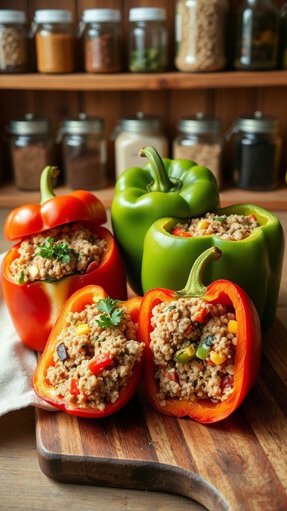 quinoa and turkey stuffed peppers quinoa and turkey stuffed peppers