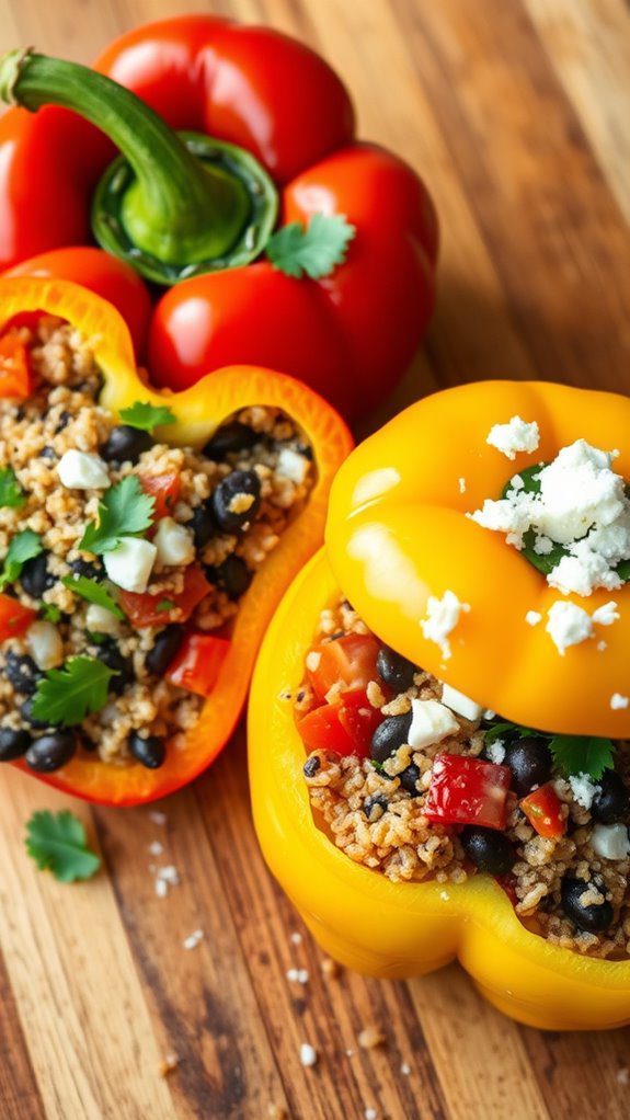 quinoa black bean peppers