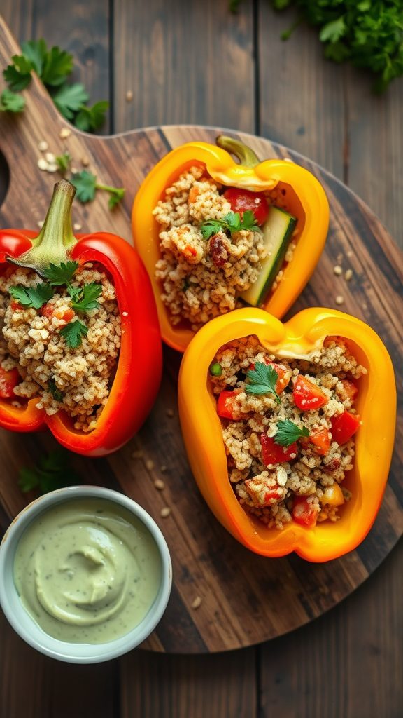 quinoa filled stuffed peppers quinoa filled stuffed peppers