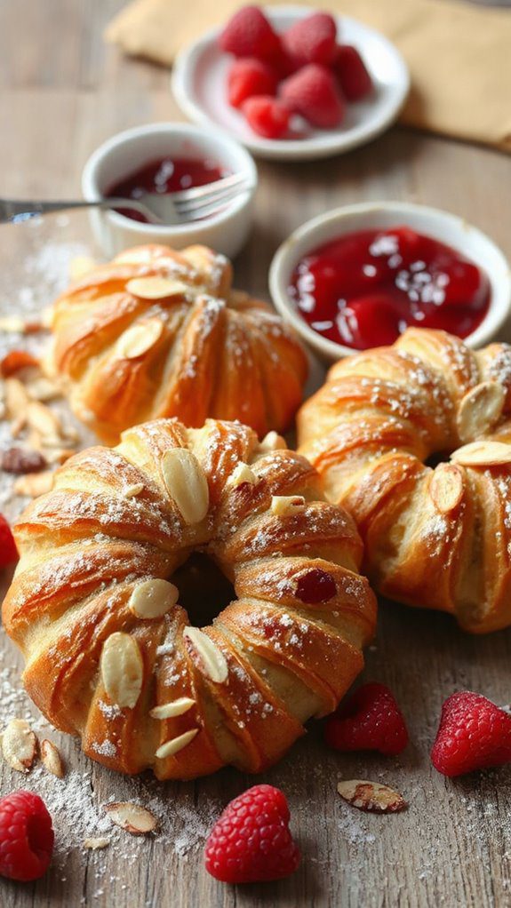raspberry almond filled pastries