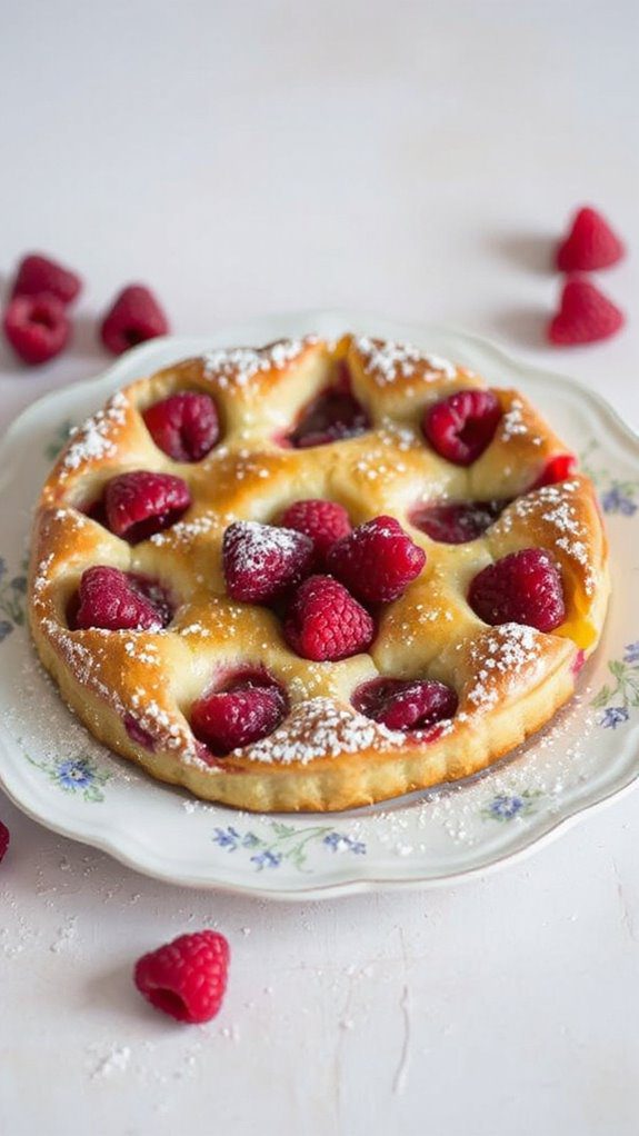 raspberry dessert baked pudding