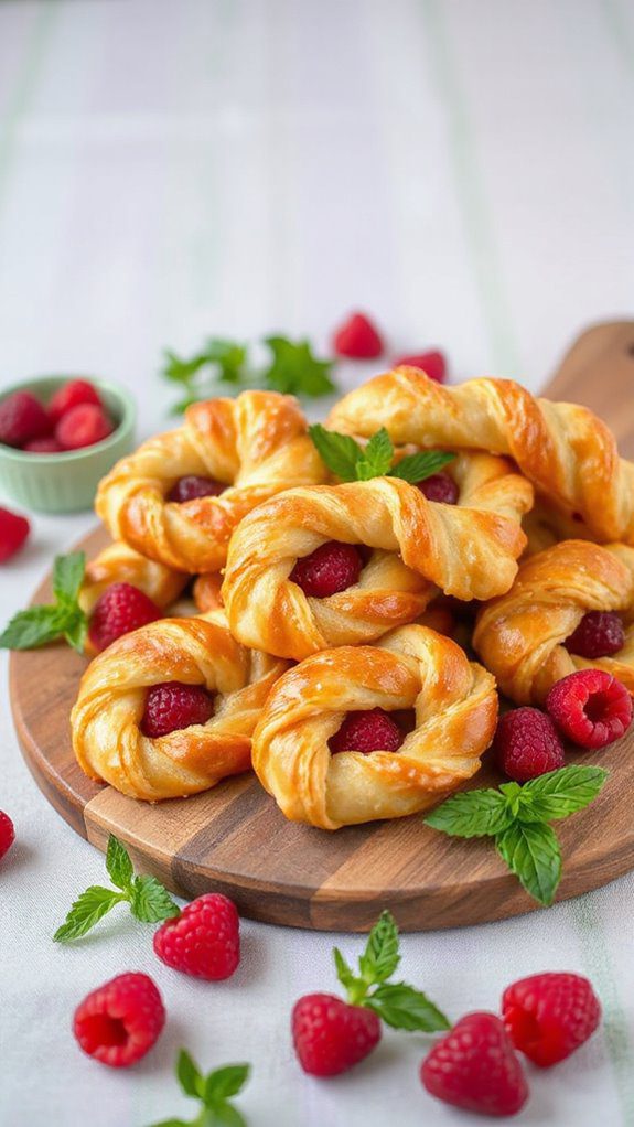 raspberry filled pastry twists raspberry filled pastry twists
